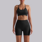 Seamless beautiful back bra + shorts two-piece set