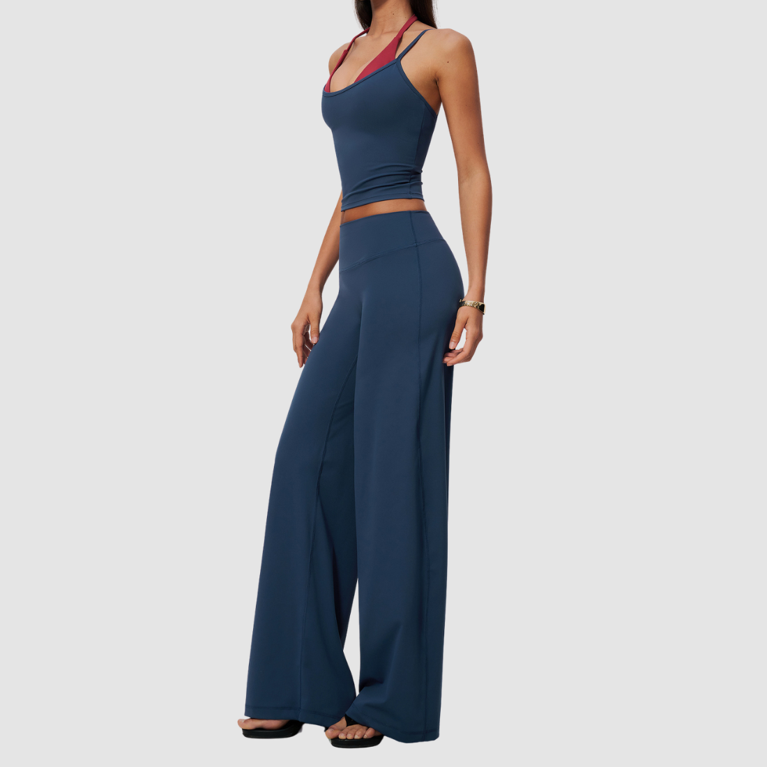 Wholesale Women’s Halter Tank & Wide-Leg Yoga Pants Set