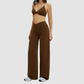 Wholesale spaghetti strap bra + straight pants 2 piece set