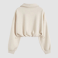 Wholesale Women's Casual Zip Collar Long Sleeve Pullover Sweatshirt – Relaxed Fit Athleisure