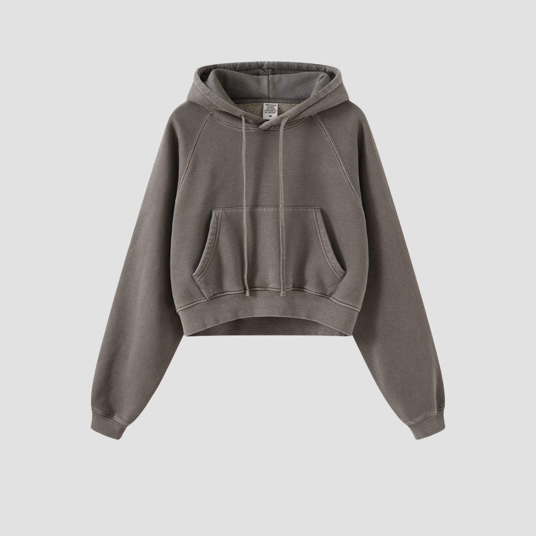 Wholesale Women’s Vintage Washed Raglan Hoodie – Fleece Cropped Pullover