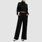Wholesale Women’s Stripe Jacket & Straight-Leg Pants Separates – Cotton Blend Activewear