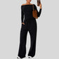 Off-Shoulder Sport Set with Wide-Leg Pants