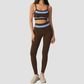 Wholesale Women's Padded Cami Bra +Hip-lift Cropped Pants Yoga Set