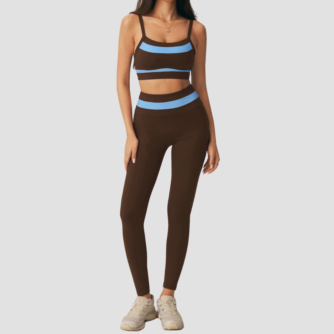 Wholesale Women's Padded Cami Bra +Hip-lift Cropped Pants Yoga Set