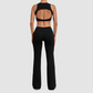 Wholesale Women's Sleeveless Yoga Set – Tummy Control Butt-Lifting Flare Pants 1081+9089