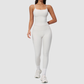 Wholesale Seam-Detail Racerback Tank Top & High-Waist Leggings Set – Brushed Yoga 2-Piece