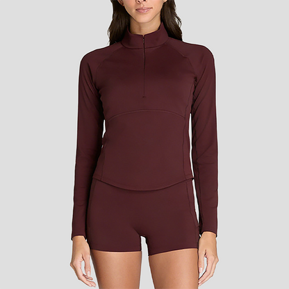 Wholesale Naked-Feel Stand-Collar Zip Jacket & Tennis Shorts Set – 2-Piece Athletic Matching Set