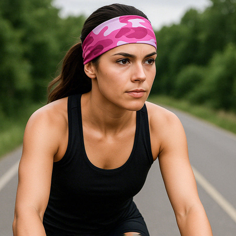 Quick-dry wide elastic sweat-absorbent sports headband
