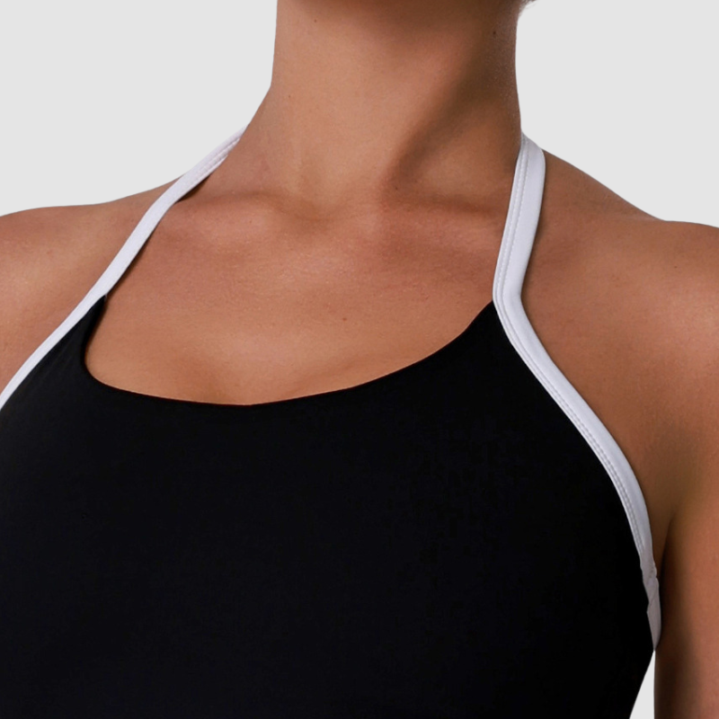Wholesale Women's Striped Yoga Tank Top + High-Waist Wide-Leg Pants Set – Built-In Bra Pad Gym Fitness Set