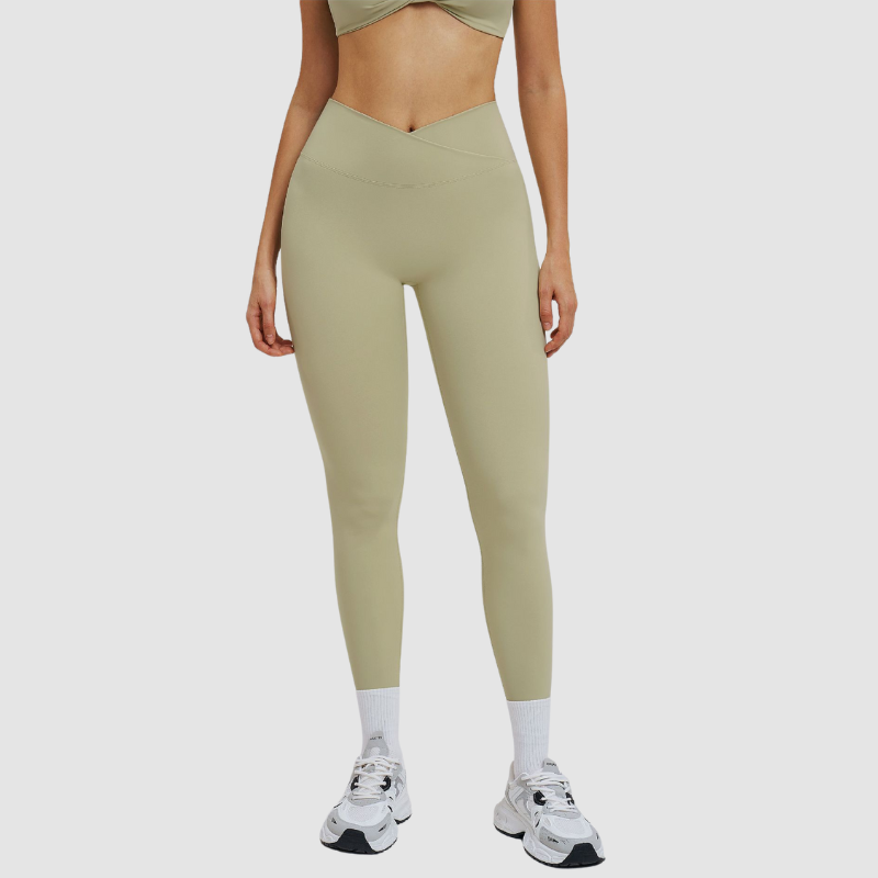 Wholesale high-waisted cross-waist leggings