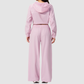 Wholesale Women's UPF50+ Sun Protection Hoodie Jacket + Wide-Leg Pants Set – Colorblock Outdoor Running Sportswear