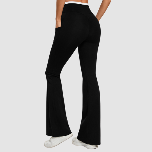 Wholesale cross waistline Flare Yoga Pants | Wonderxfans bulk activewear