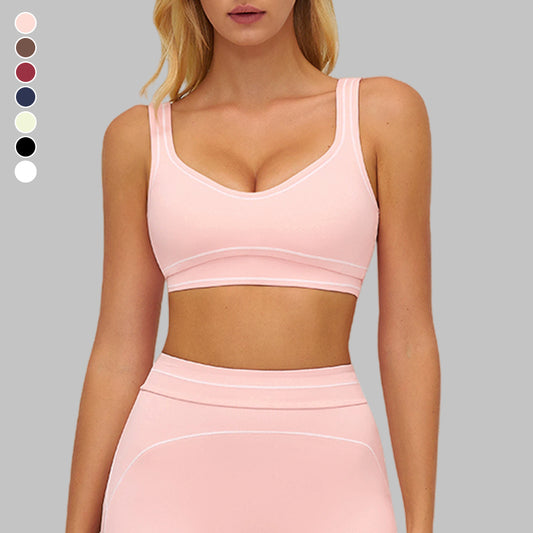 Wholesale Contrasting bra with removable bra | Wonderxfans bulk activewear
