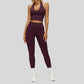 Nahtloser Halternkopf -Yoga BH + Legging Set