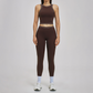 Wholesale Color Block Yoga Halter Vest + legging 2-Piece Set