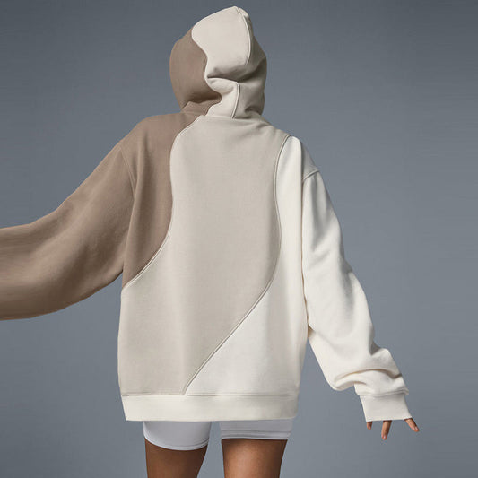 Wholesale Color-Blocked Loose Casual long sleeve | Wonderxfans bulk activewear