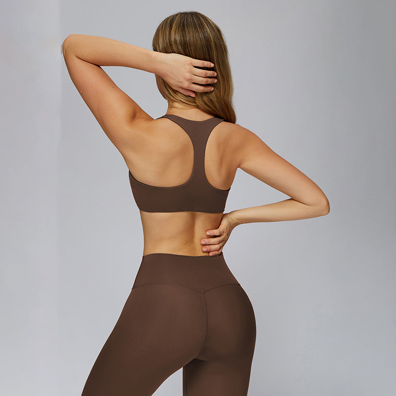 Racer-back casual sports bra