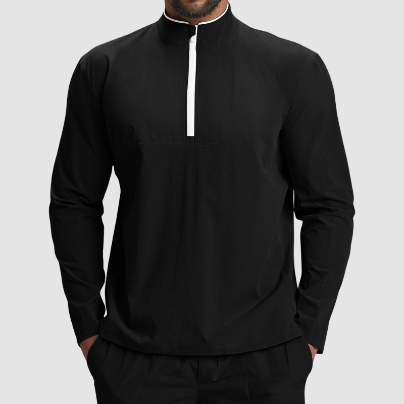 Wholesale Men Eco-friendly Recycled Contrast Color Zip-up Jacket