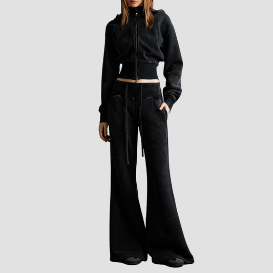Wholesale Women’s Fleece Lounge Separates – Zip Sweatshirt & Casual Pants Set