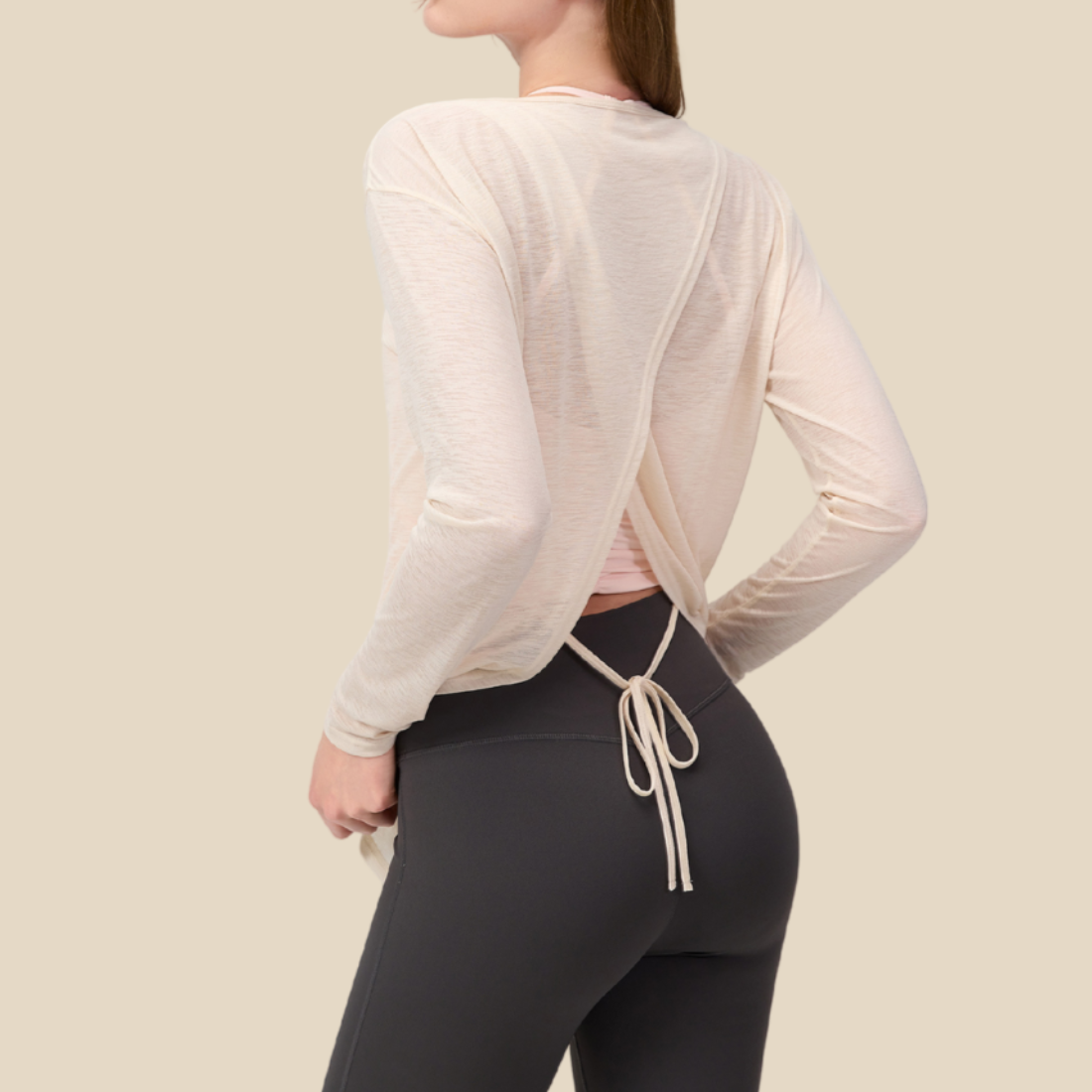Women's Activewear Loose Breathable Cross-Strap Yoga Top
