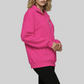 Loose long sleeved Half Zip Stand Collar Fleece Sweatshirt
