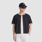 Wholesale Men’s Striped Short-Sleeve Baseball Cardigan