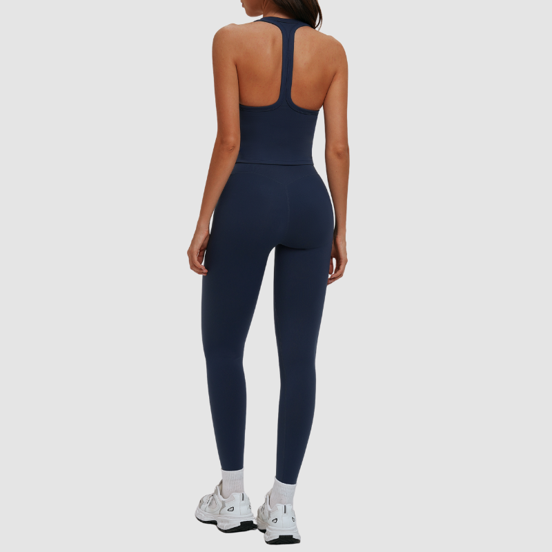 Wholesale solid color slimming training yoga set