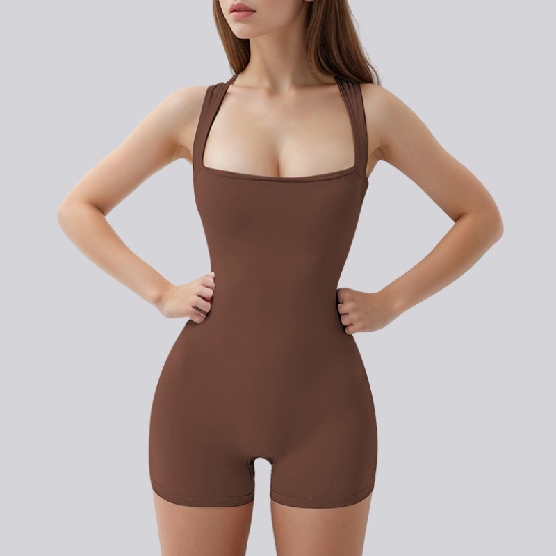 Seamless sports outdoor yoga bodysuit