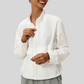 Women's Outdoor Windbreaker Loose Casual Yoga Jacket with Stand Collar