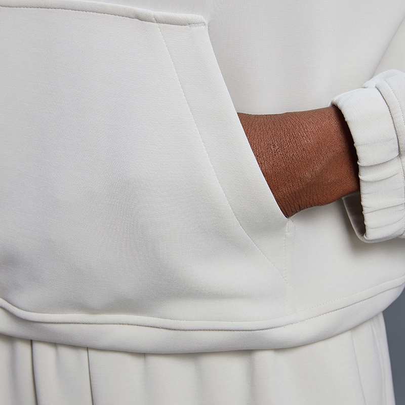 Half-zip stand collar drawstring sports top