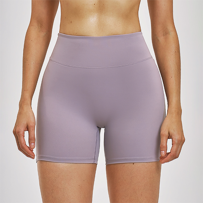 Wholesale women's solid color high-waisted shorts