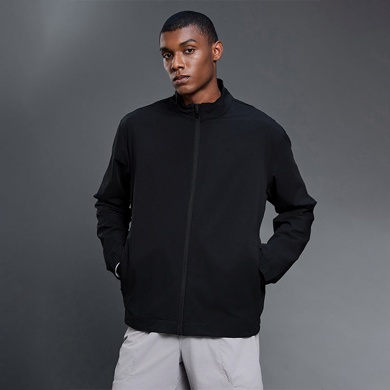 Stand collar Zip jacket