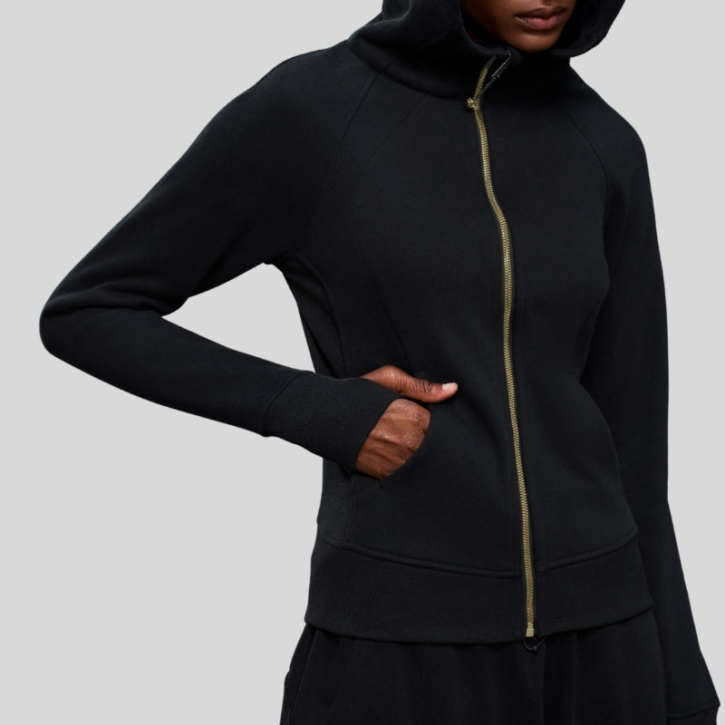 Hooded Zip-Up Fleece Jacket