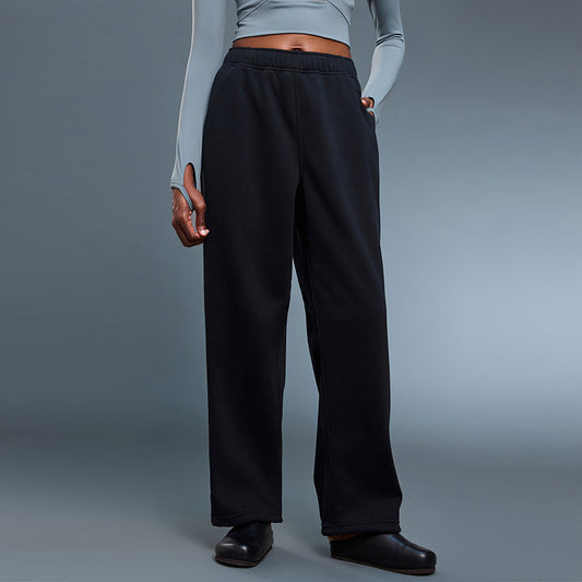 Wholesale Fleece-Lined Straight Leg Pants | Wonderxfans bulk activewear