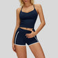 Beautiful Back Slimming Tank top+Contrasting Fitness Shorts 2-piece set