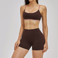 Naked and beautiful back bra+high waisted shorts 2-piece set