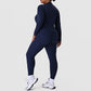 Wholesale plus-size crew neck top + solid-color leggings