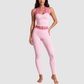 Women's Activewear Padded Halter Top & High-Waist Leggings Yoga Set