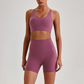 Wholesale Women's Quick-Dry Naked Feel Vest+Fitted Biker Shorts Yoga Set