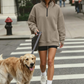 Wholesale Half-Zip Pullover Sweatshirt – Fashionable Side Slit Sportswear