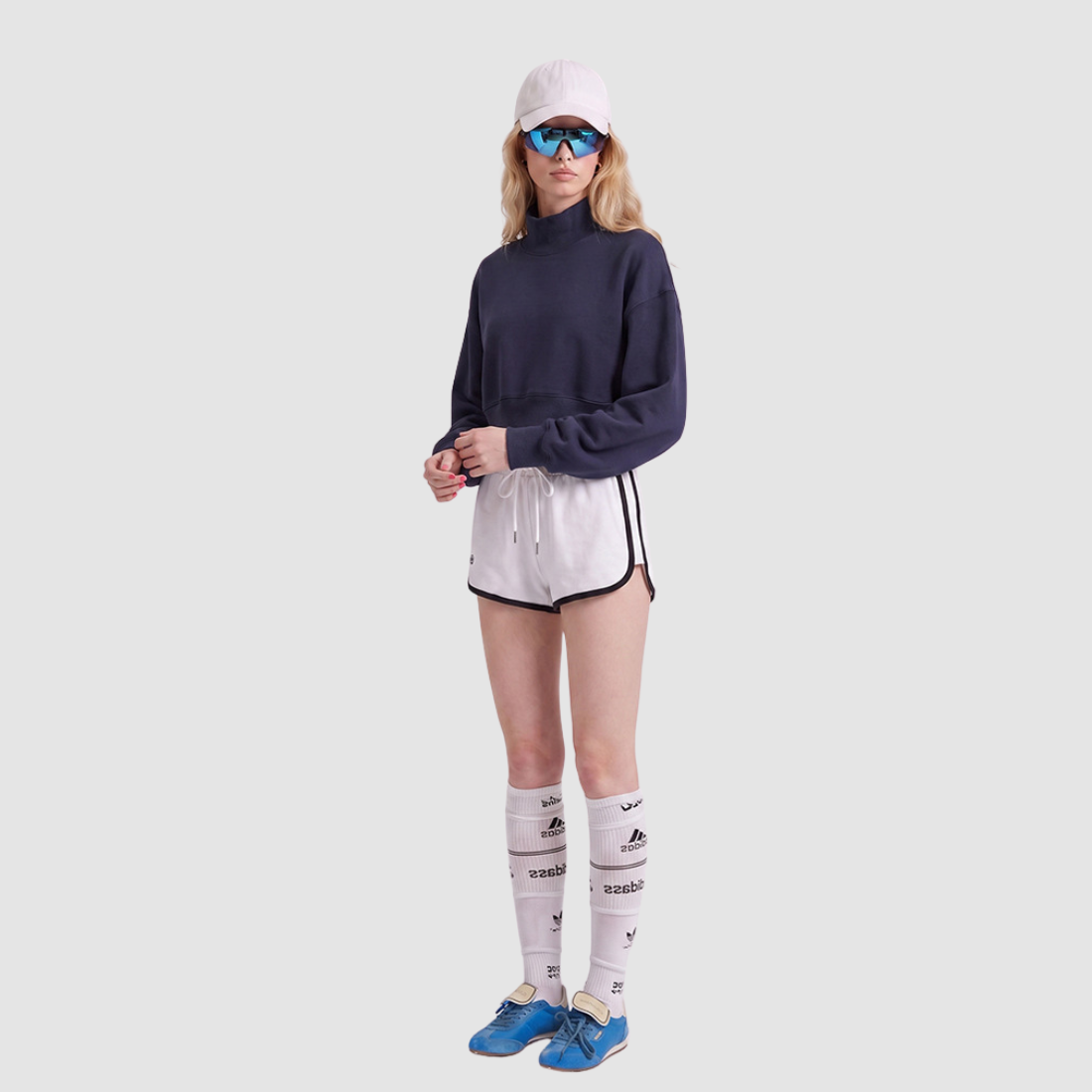 Wholesale Women’s Mock-Neck Boxy Sweatshirt – Relaxed Cotton Blend
