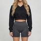 Wholesale long sleeved loose casual solid color hoodie