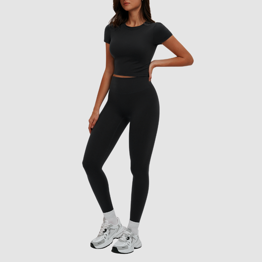 Wholesale solid color short-sleeved T-shirt + | Wonderxfans bulk activewear