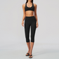 Wholesale Women V-Neck Crisscross Back High Waist Butt Lift Cropped Pants Sports Set