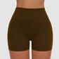 Wholesale solid color high-waisted tight shorts