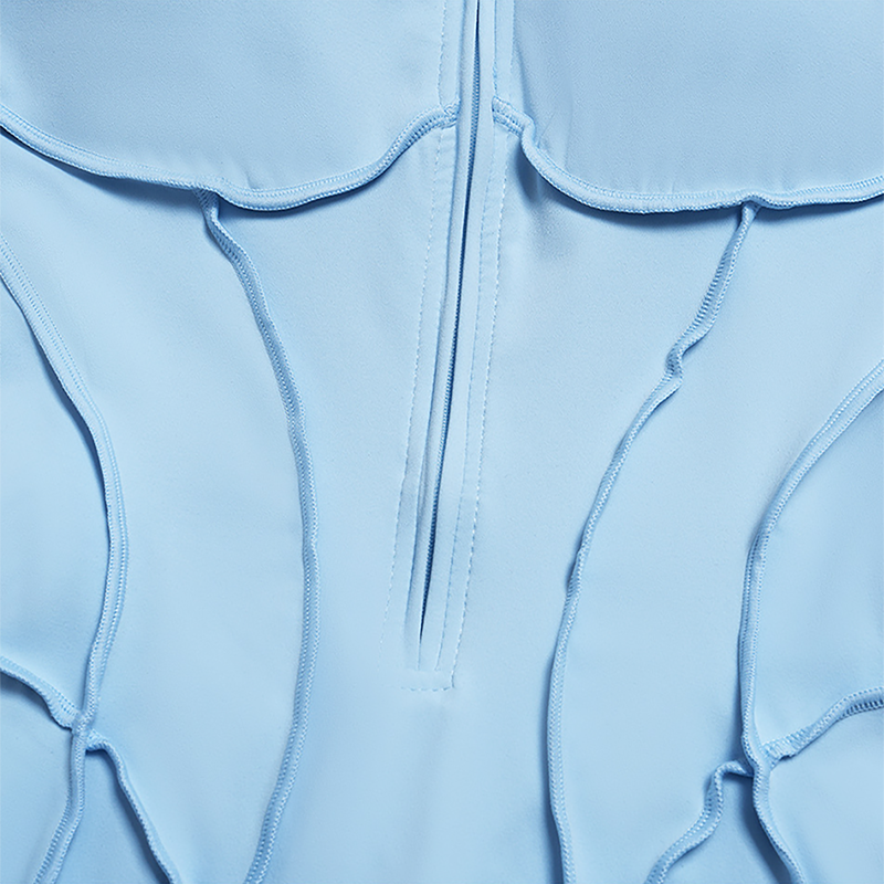 Stand-up collar zipper hip-lifting bodysuit