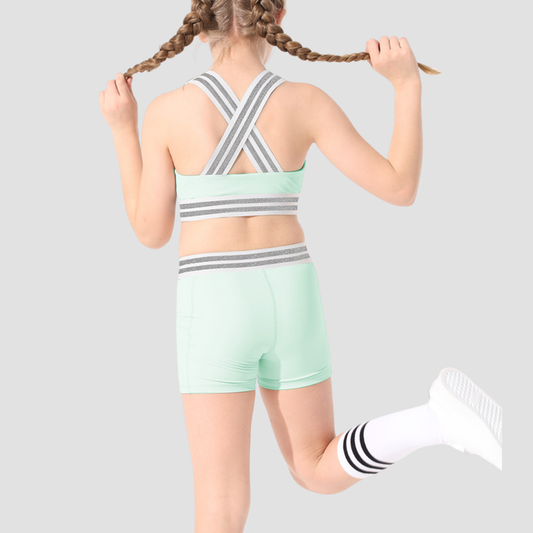 Wholesale Women's & Kids' Matching Yoga Set – Quick-Dry Sports Bra & Shorts Mother-Daughter