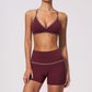 Wholesale Women's High Elastic Yoga Set: Colorblock Bra & Shorts – Tummy Control Butt Lift