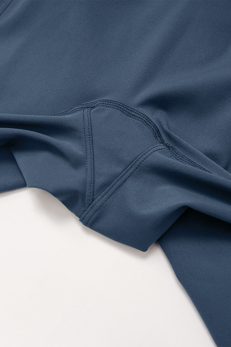 V-neck large hooded jacket+Sports tank top+High-waisted pleated back pants 3-piece set